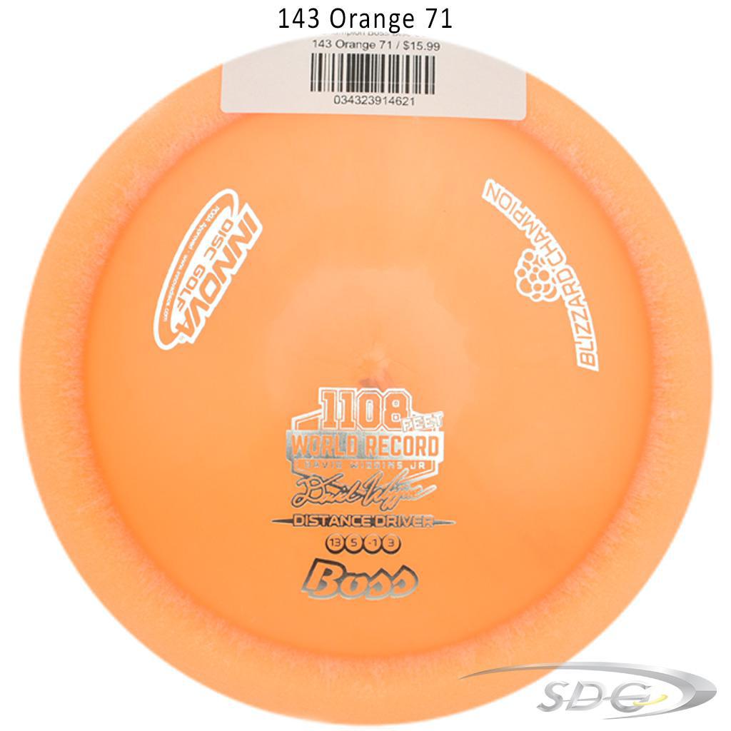 innova-blizzard-champion-boss-disc-golf-distance-driver 143 Orange 71 