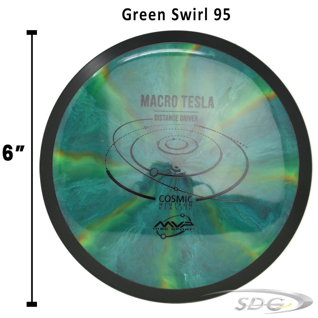 mvp-cosmic-neutron-tesla-macro-disc-golf-mini-marker Green Swirl 95 