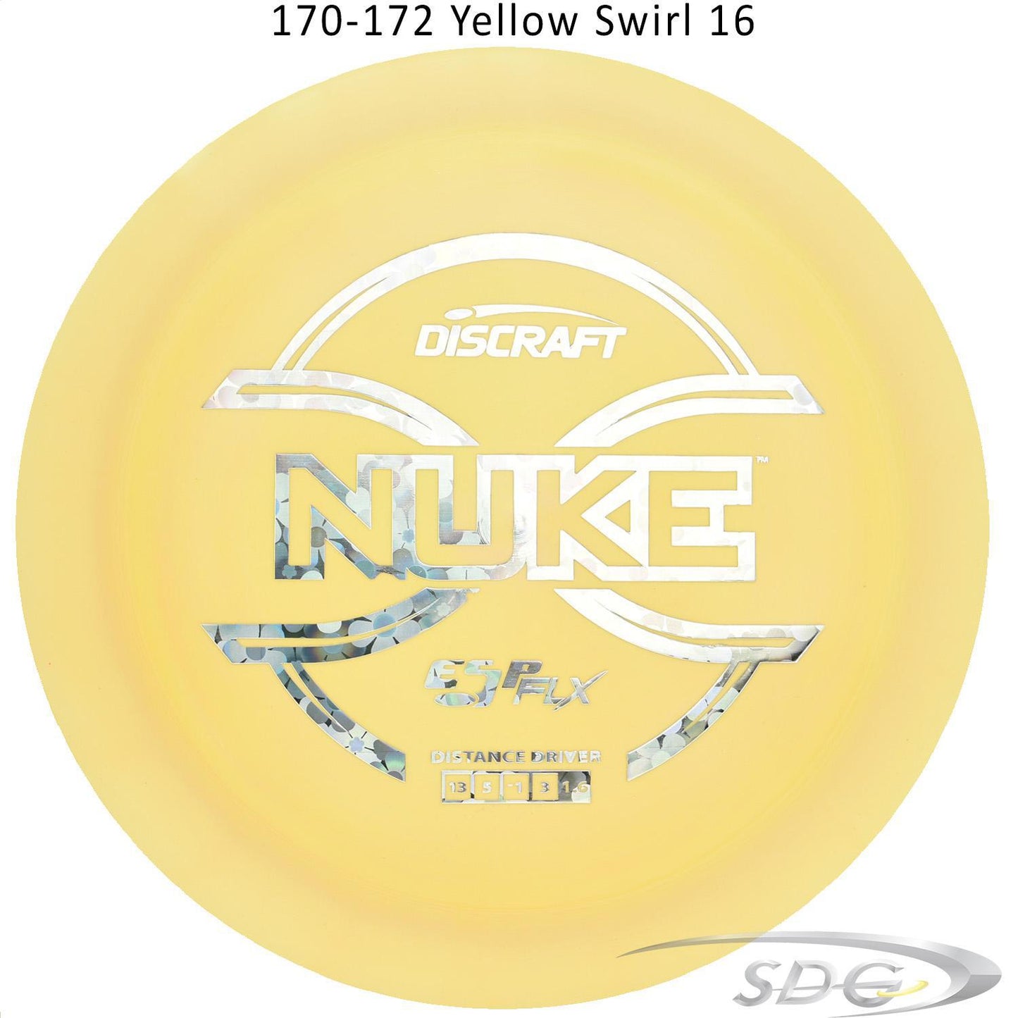discraft-esp-flx-nuke-disc-golf-distance-driver 170-172 Yellow Swirl 16 