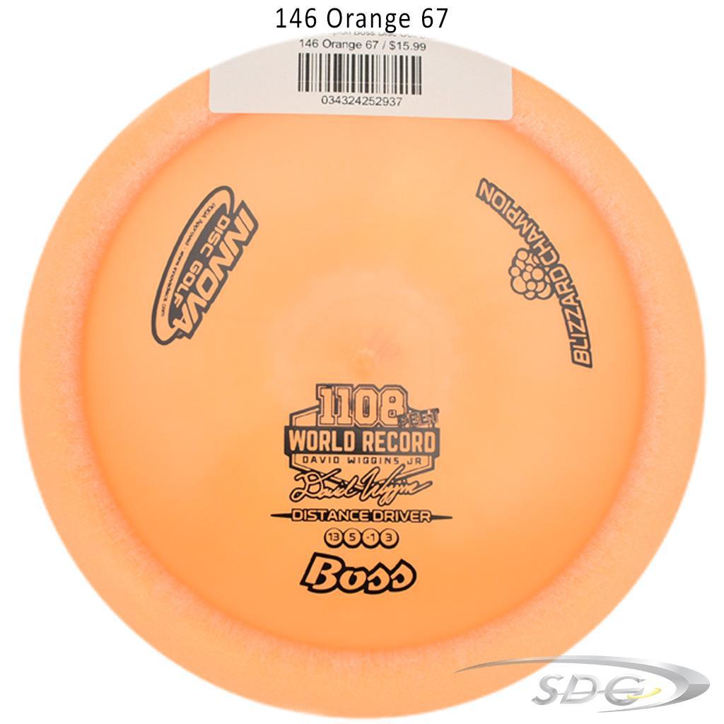 innova-blizzard-champion-boss-disc-golf-distance-driver 146 Orange 67 