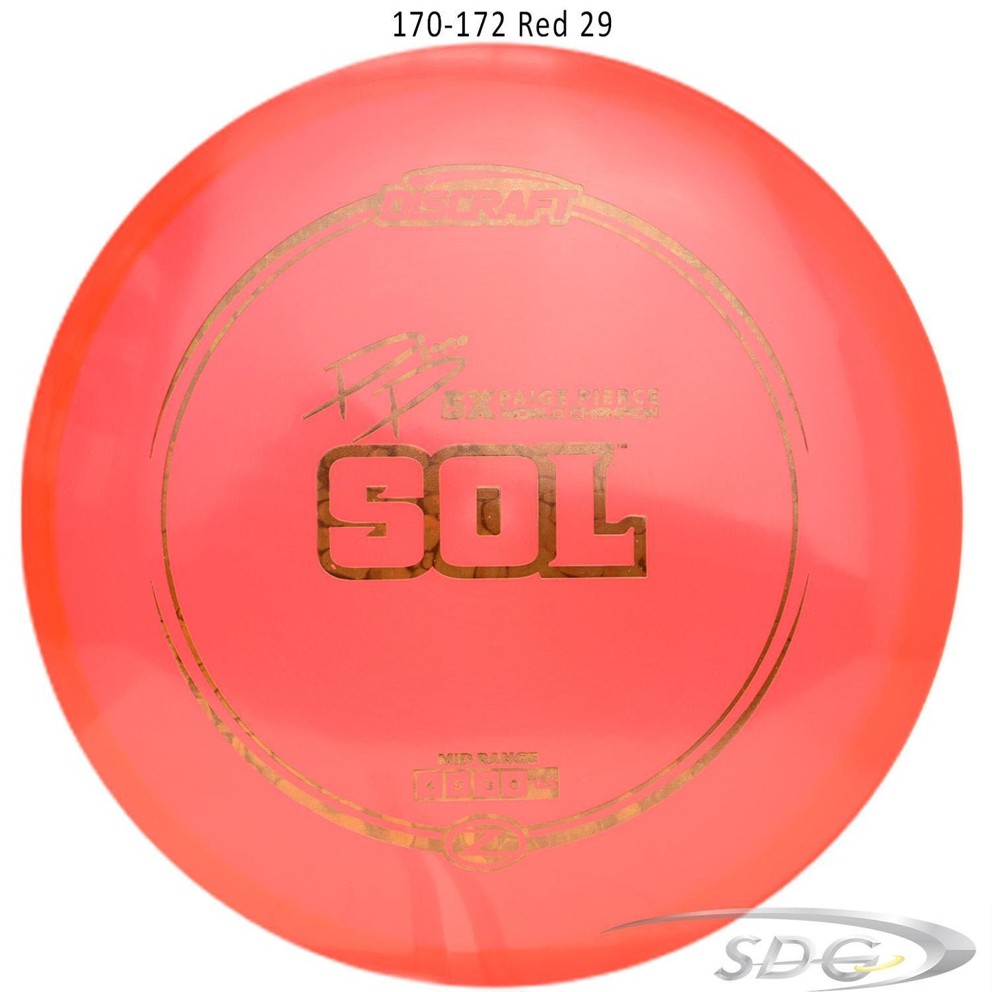 discraft-z-line-sol-paige-pierce-signature-disc-golf-mid-range 170-172 Red 29