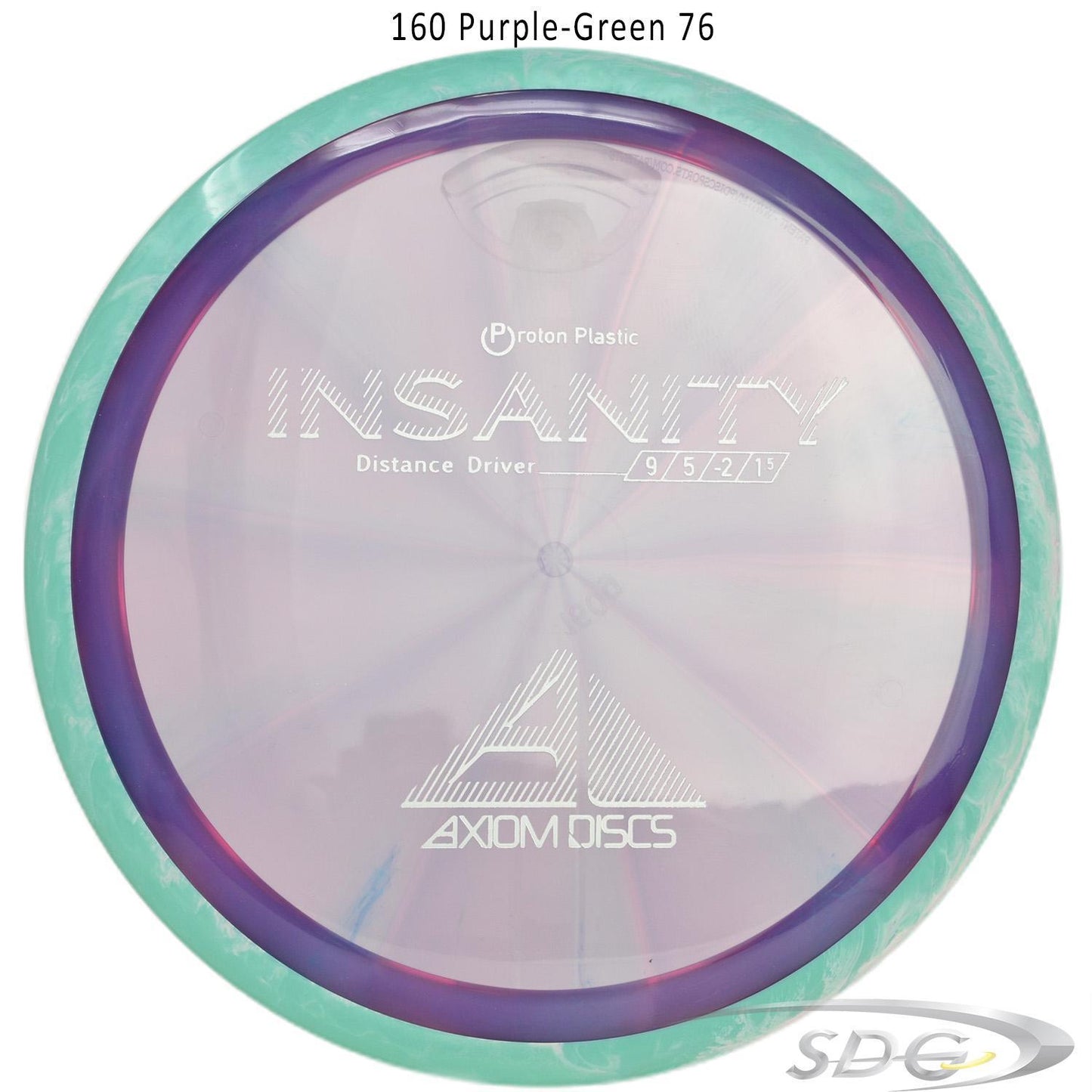 axiom-proton-insanity-disc-golf-distance-driver 160 Purple-Green 76 