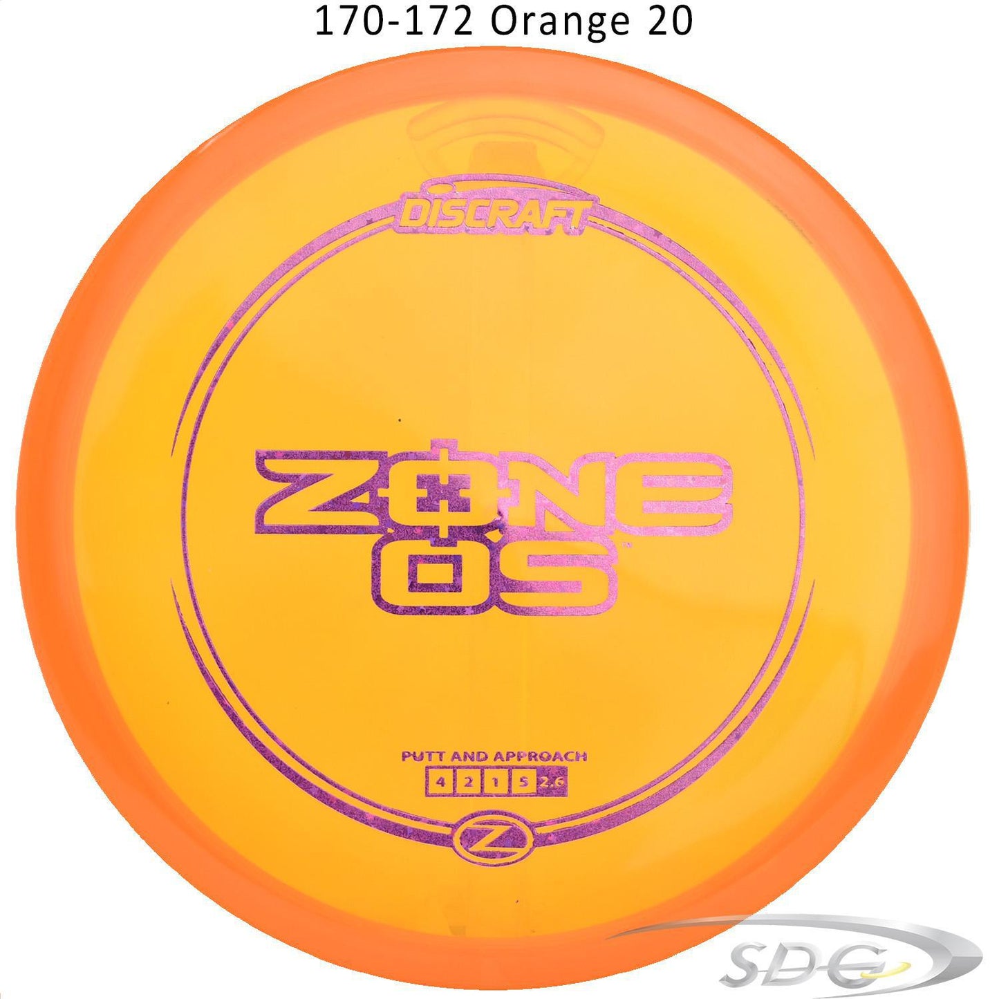 discraft-z-line-zone-os-disc-golf-putter 170-172 Orange 20