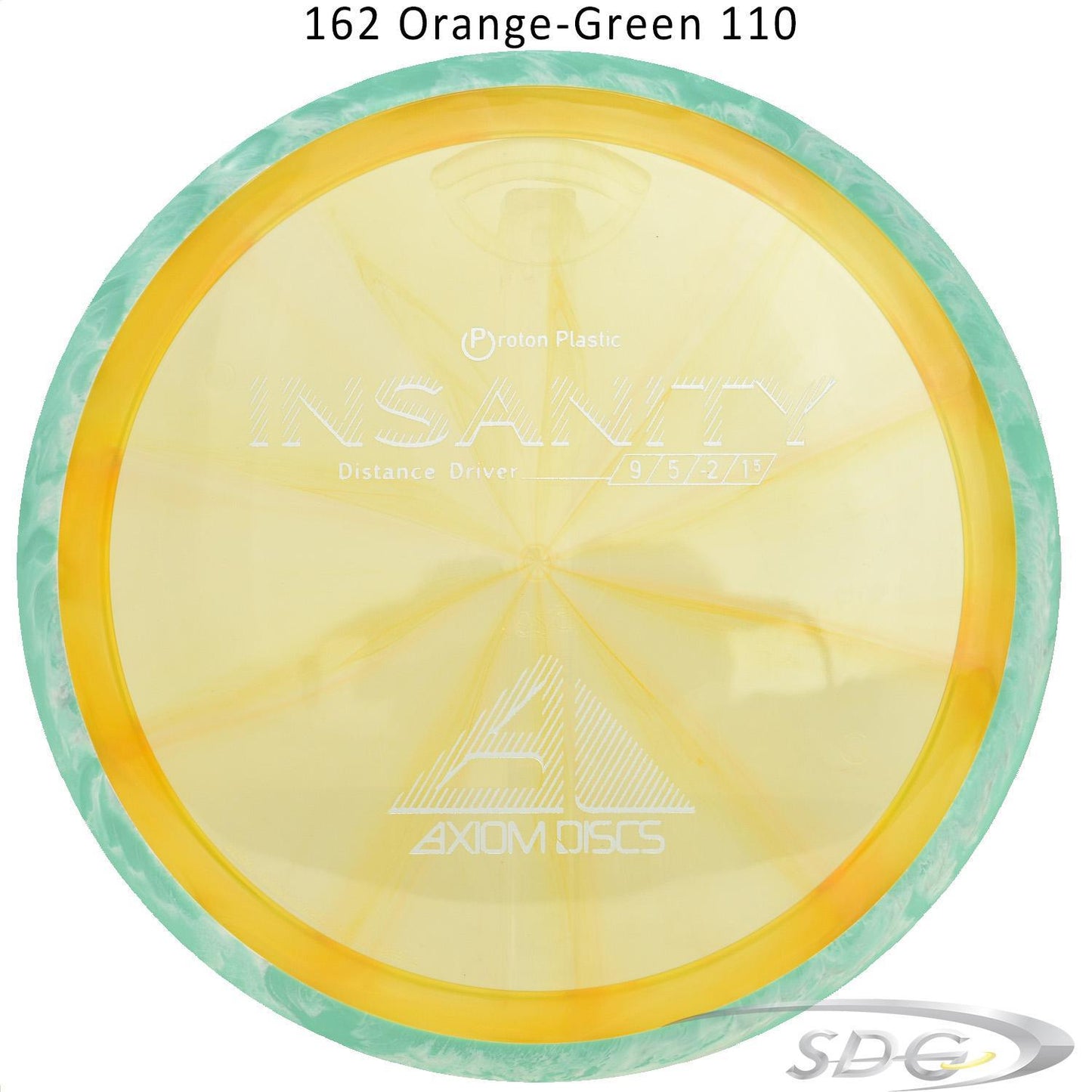 axiom-proton-insanity-disc-golf-distance-driver 162 Orange-Green 110 