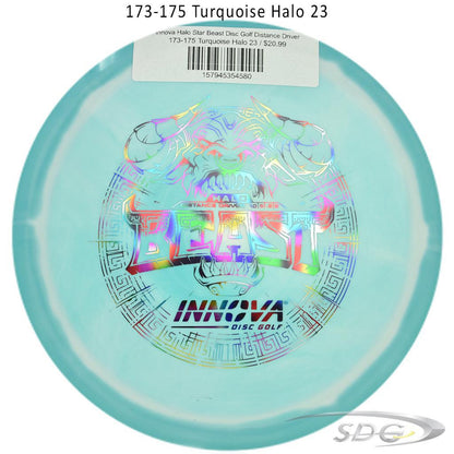 innova-halo-star-beast-disc-golf-distance-driver 173-175 Turquoise Halo 23