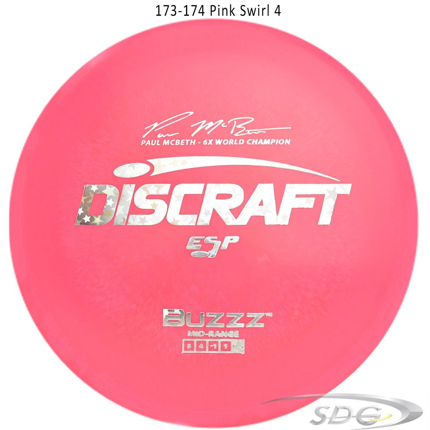 discraft-esp-buzzz-6x-paul-mcbeth-signature-series-disc-golf-mid-range-176-173-weights 173-174 Pink Swirl 4 