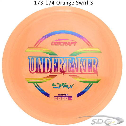 discraft-esp-flx-undertaker-disc-golf-distance-driver 173-174 Orange Swirl 3