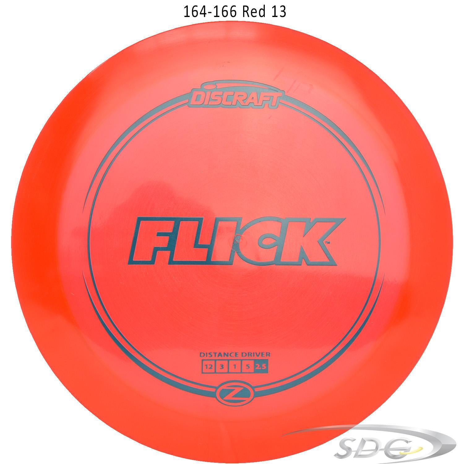 discraft-z-line-flick-disc-golf-distance-driver 164-166 Red 13 