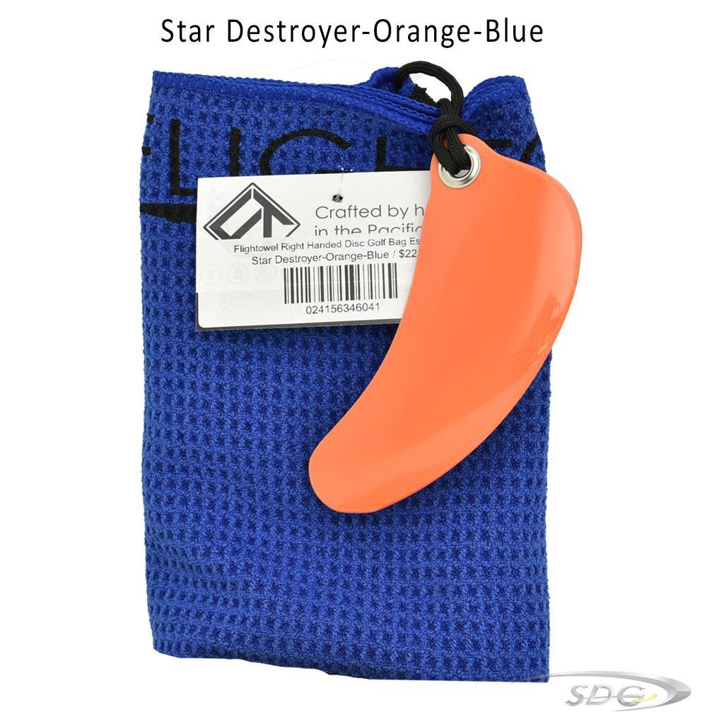 flightowel-right-handed-disc-golf-bag-essential Star Destroyer-Orange-Blue 