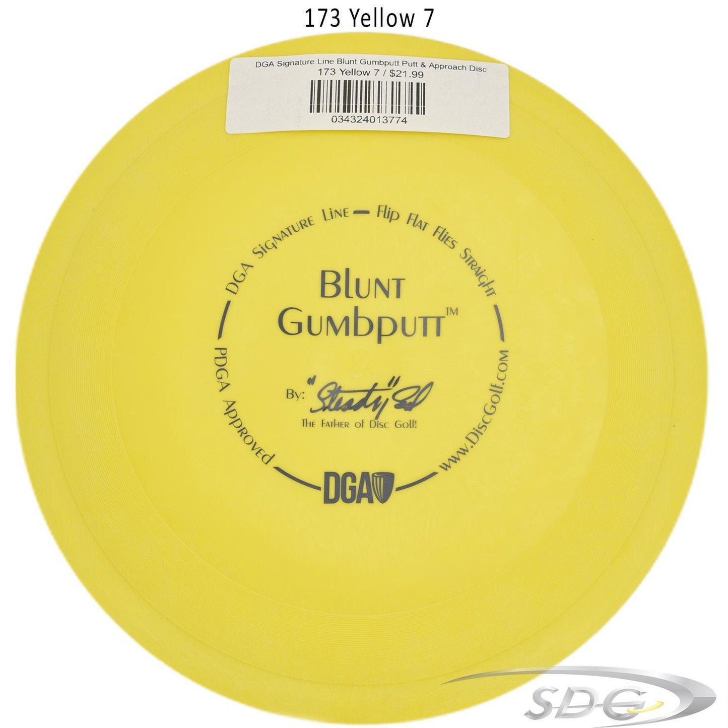 dga-signature-line-blunt-gumbputt-putt-approach-disc 173 Yellow 7 