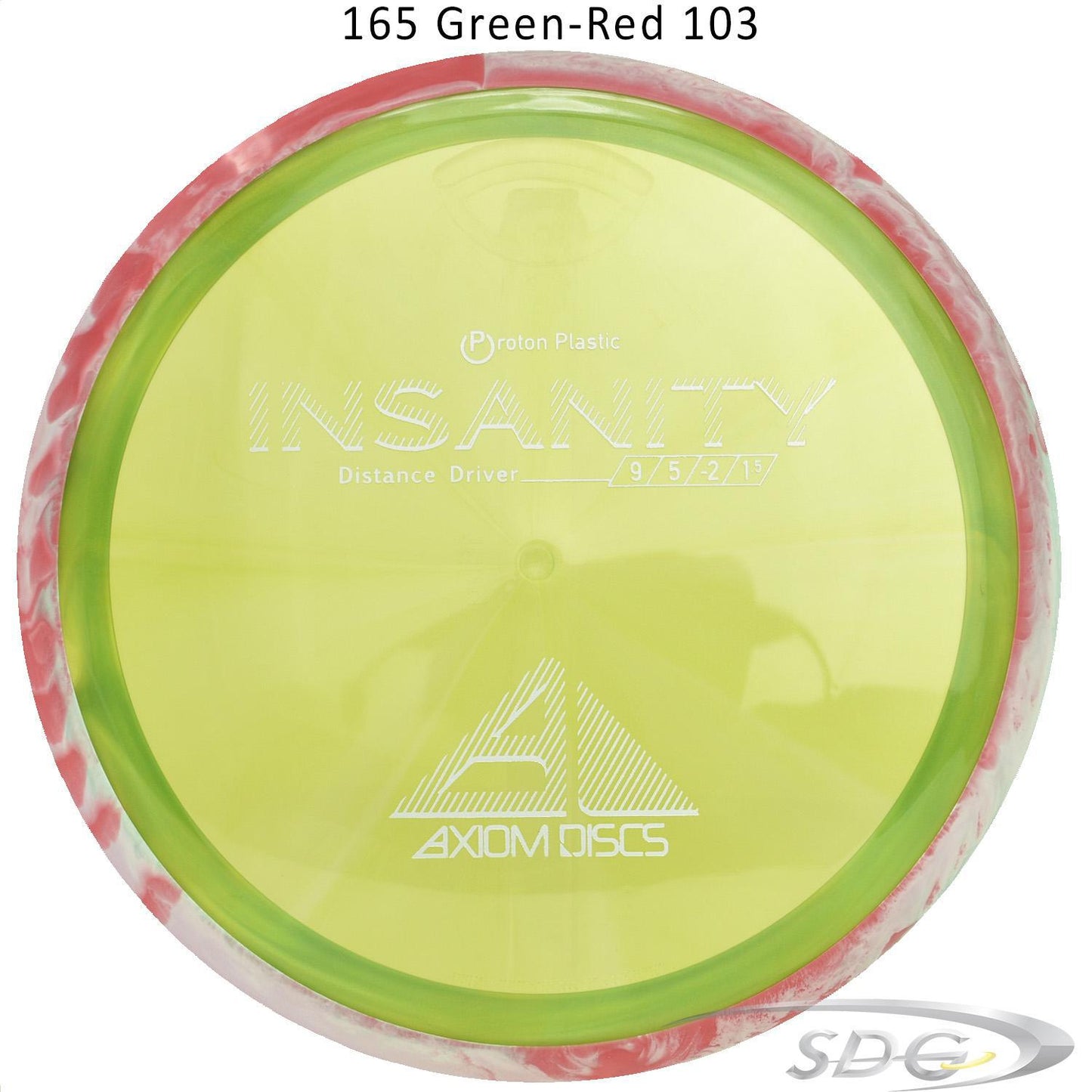 axiom-proton-insanity-disc-golf-distance-driver 165 Green-Red 103 