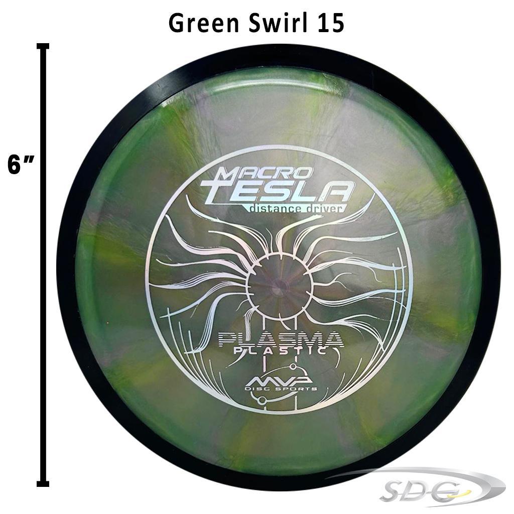 mvp-plasma-tesla-macro-disc-golf-mini-marker Green Swirl 15 