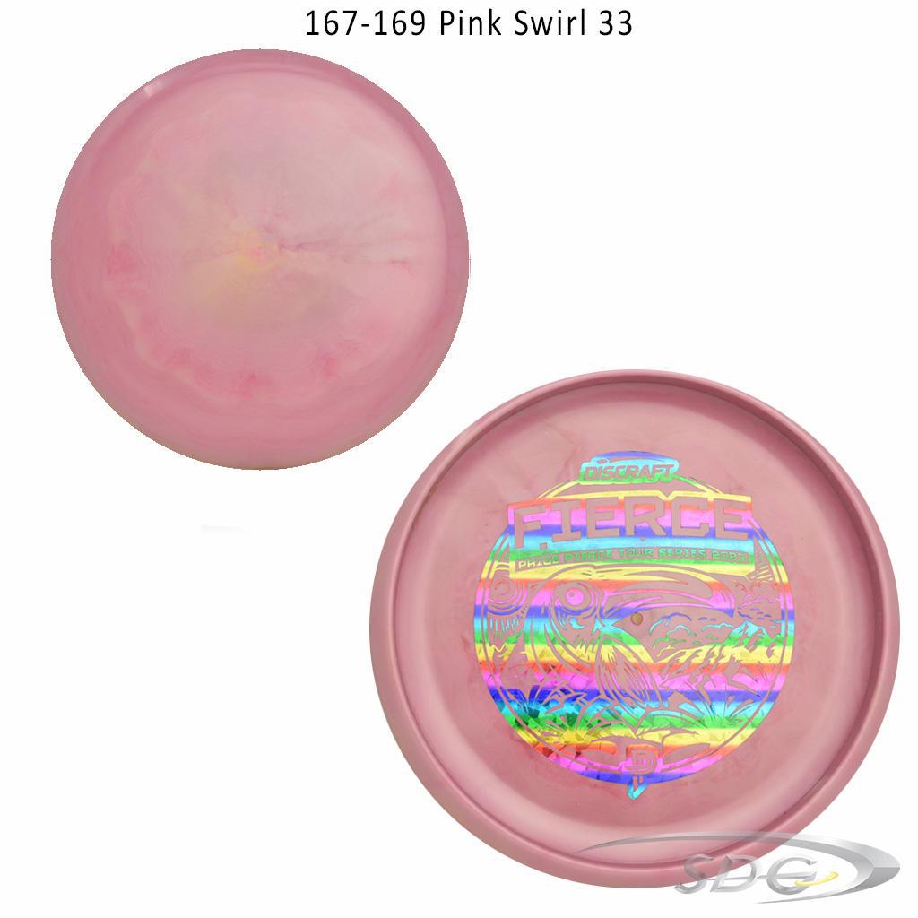 discraft-esp-fierce-bottom-stamp-2023-paige-pierce-tour-series-disc-golf-putter 167-169 Pink Swirl 33 