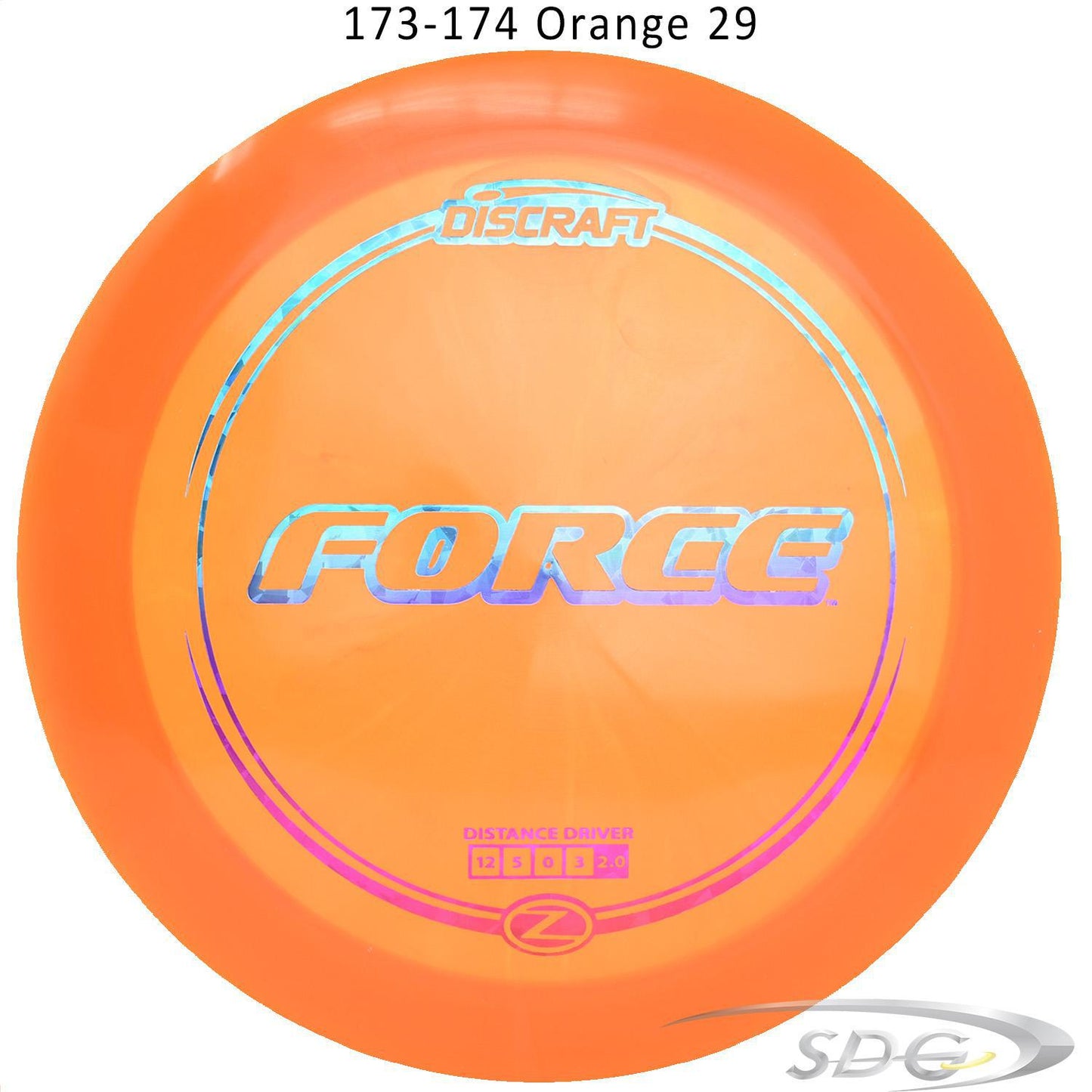 discraft-z-line-force-disc-golf-distance-driver 173-174 Orange 29 