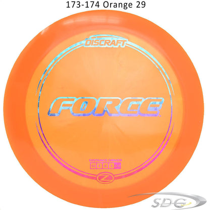 discraft-z-line-force-disc-golf-distance-driver 173-174 Orange 29