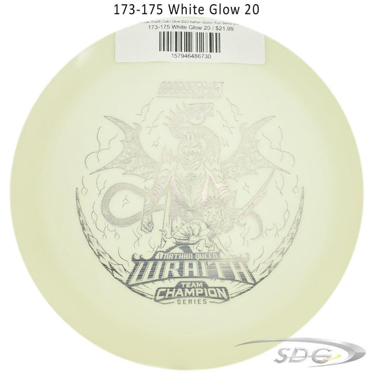 innova-star-wraith-color-glow-2023-nathan-queen-tour-series-disc-golf-distance-driver 173-175 White Glow 20 