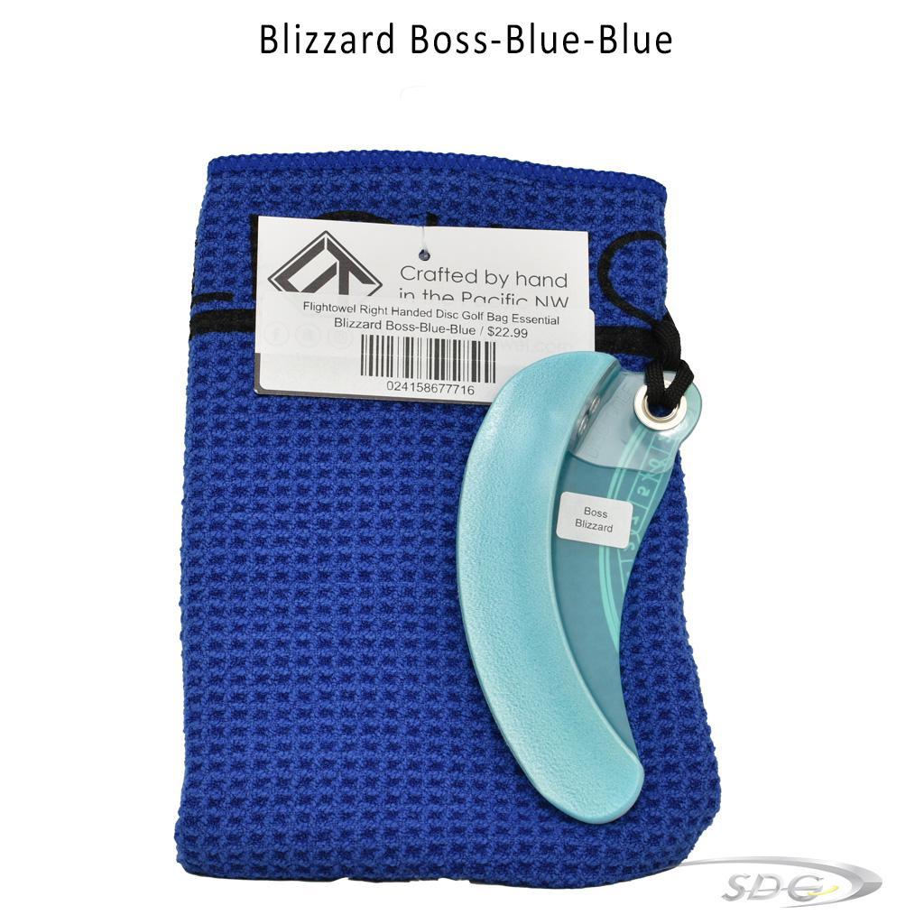 flightowel-right-handed-disc-golf-bag-essential Blizzard Boss-Blue-Blue 