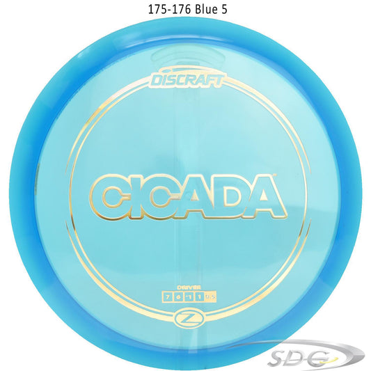discraft-z-line-cicada-disc-golf-fairway-driver 175-176 Blue 5
