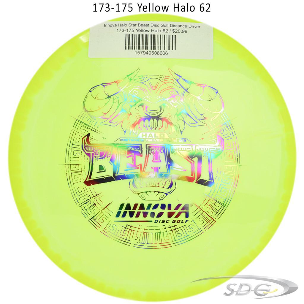 innova-halo-star-beast-disc-golf-distance-driver 173-175 Yellow Halo 62 