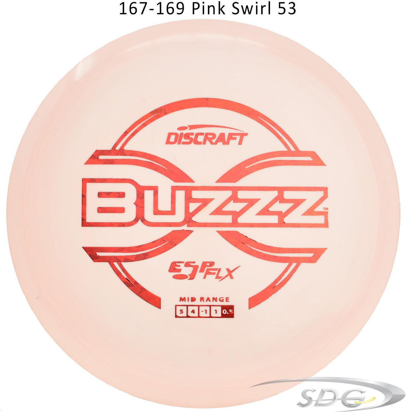dicraft-esp-flx-buzzz-disc-golf-mid-range 167-169 Pink Swirl 53