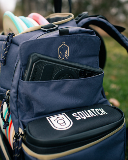 Squatch Legend 3.0 Navy Disc Golf Backpack w/ Cooler Disc Golf Bags
