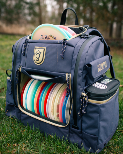 Squatch Legend 3.0 Navy Disc Golf Backpack w/ Cooler Disc Golf Bags