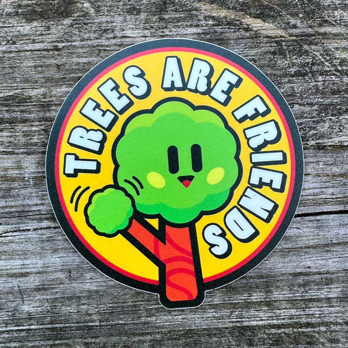 Trees Are Friends Disc Golf Sticker – Sabattus Disc Golf, Inc.
