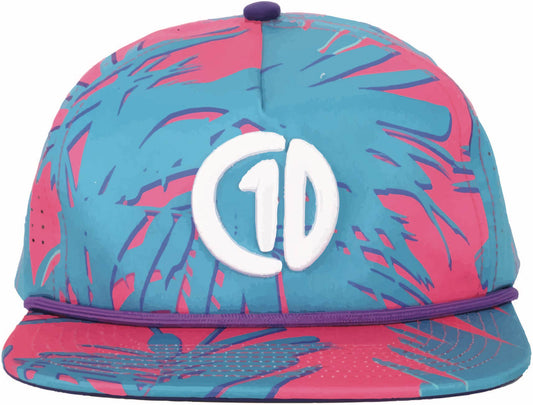 C1D Perforated Rope Snapback - Pink Floral
