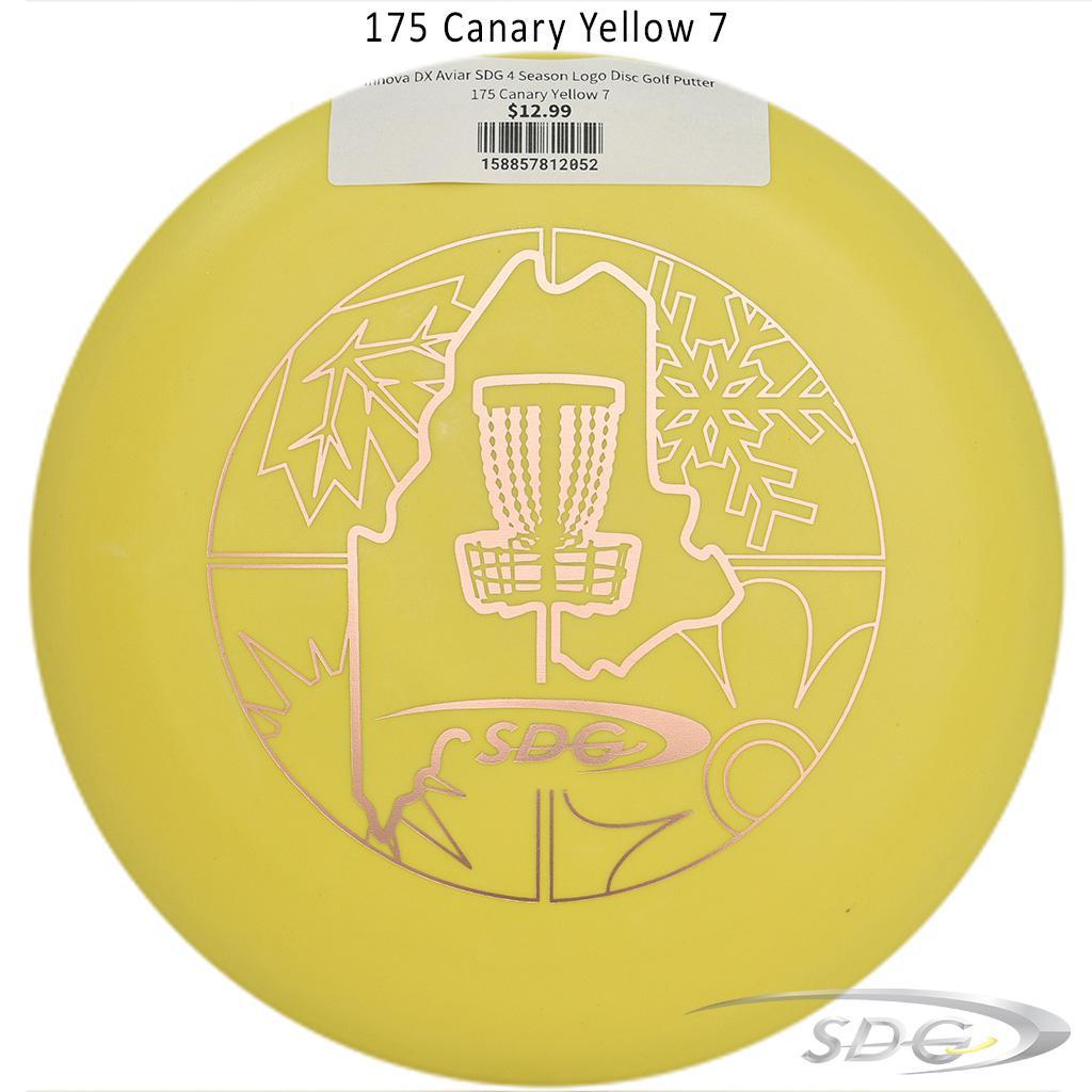 innova-dx-aviar-sdg-4-season-logo-disc-golf-putter 175 Canary Yellow 7 