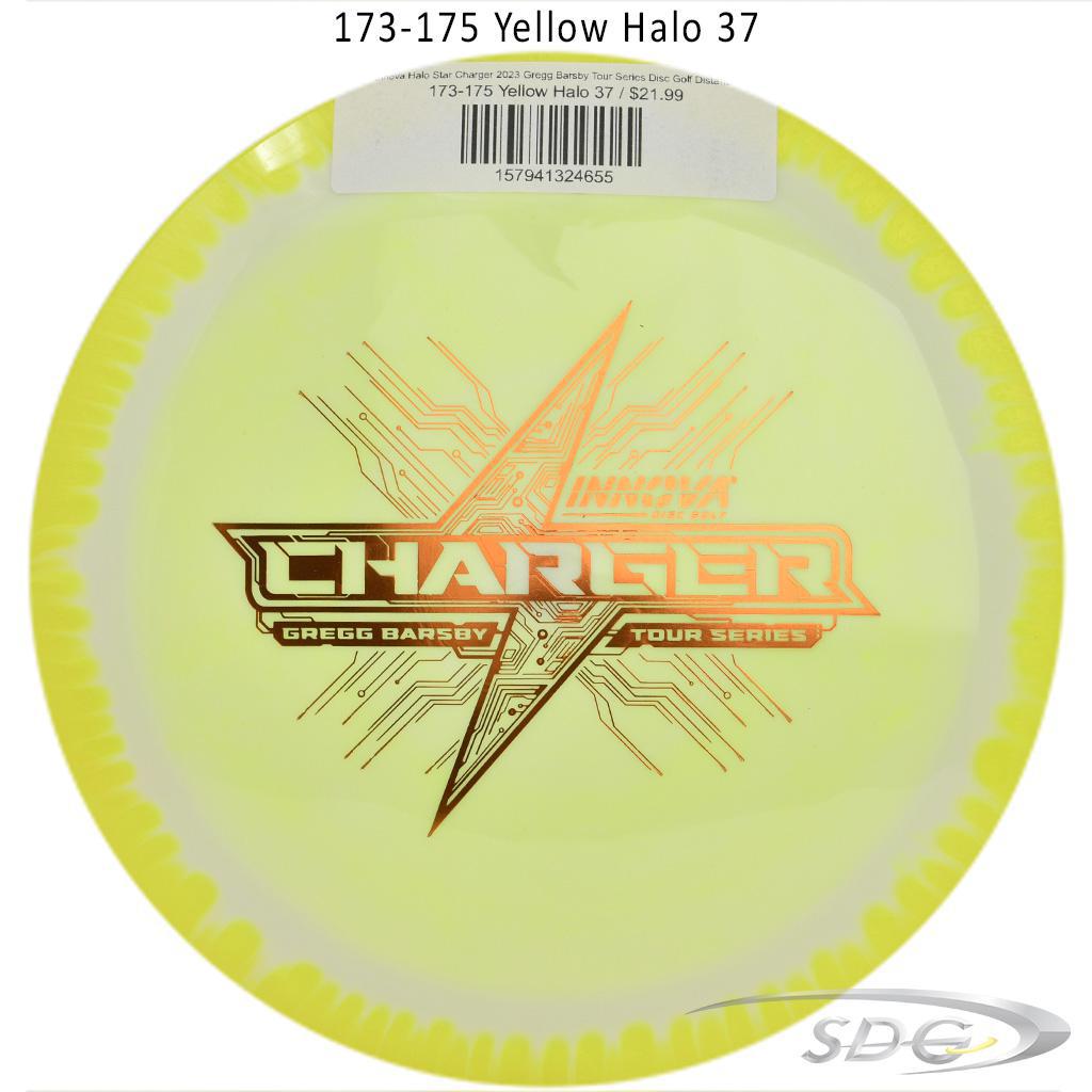 innova-halo-star-charger-2023-gregg-barsby-tour-series-disc-golf-distance-driver 173-175 Yellow Halo 37 