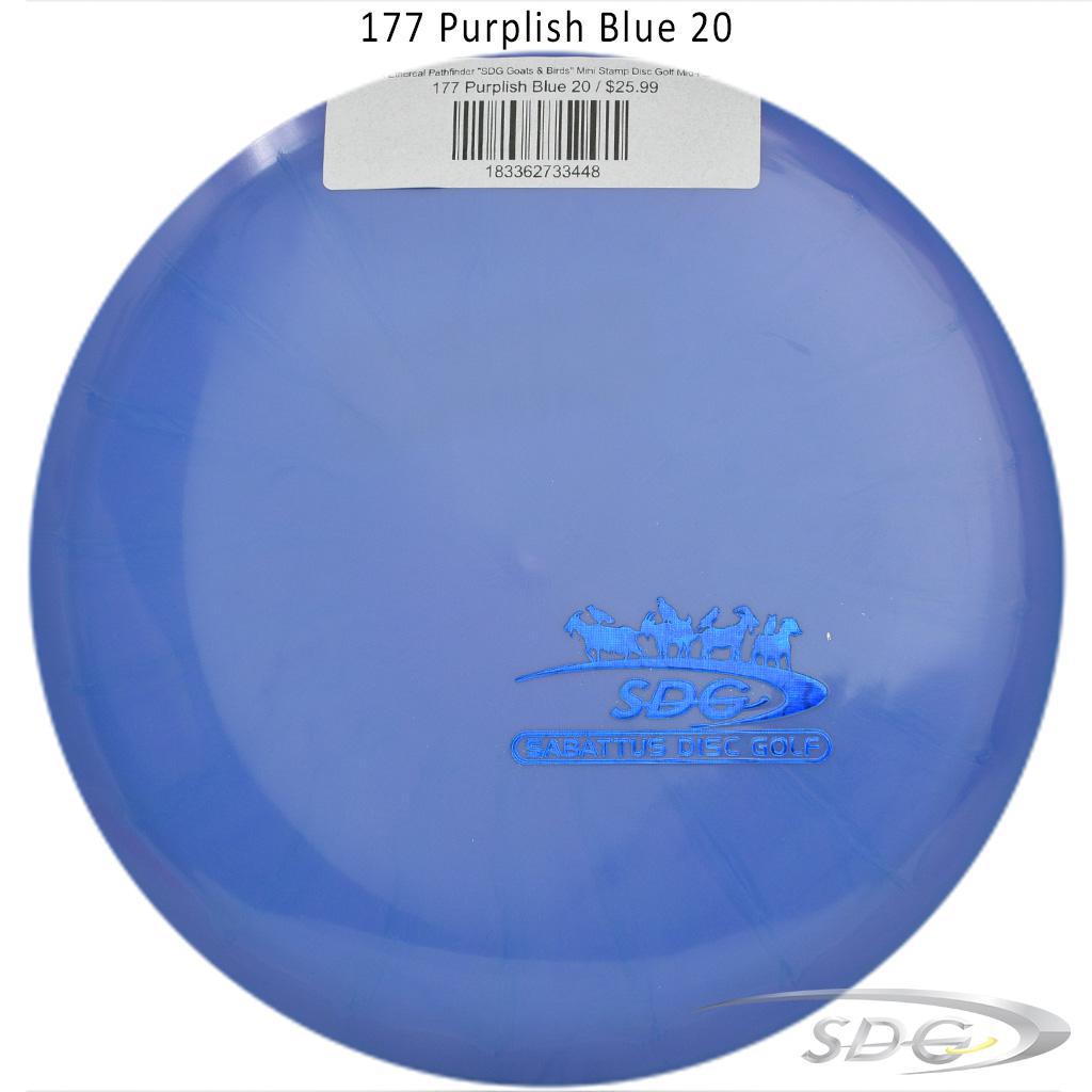 tsa-ethereal-pathfinder-sdg-goats-birds-mini-stamp-disc-golf-mid-range 177 Purplish Blue 20 