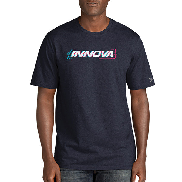 innova-new-era-cypher-tri-blend-short-sleeve-tee-disc-golf-apparel 3XL Navy Blue