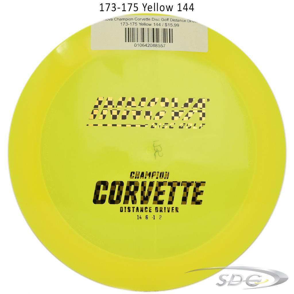 innova-champion-corvette-disc-golf-distance-driver 173-175 Yellow 144 