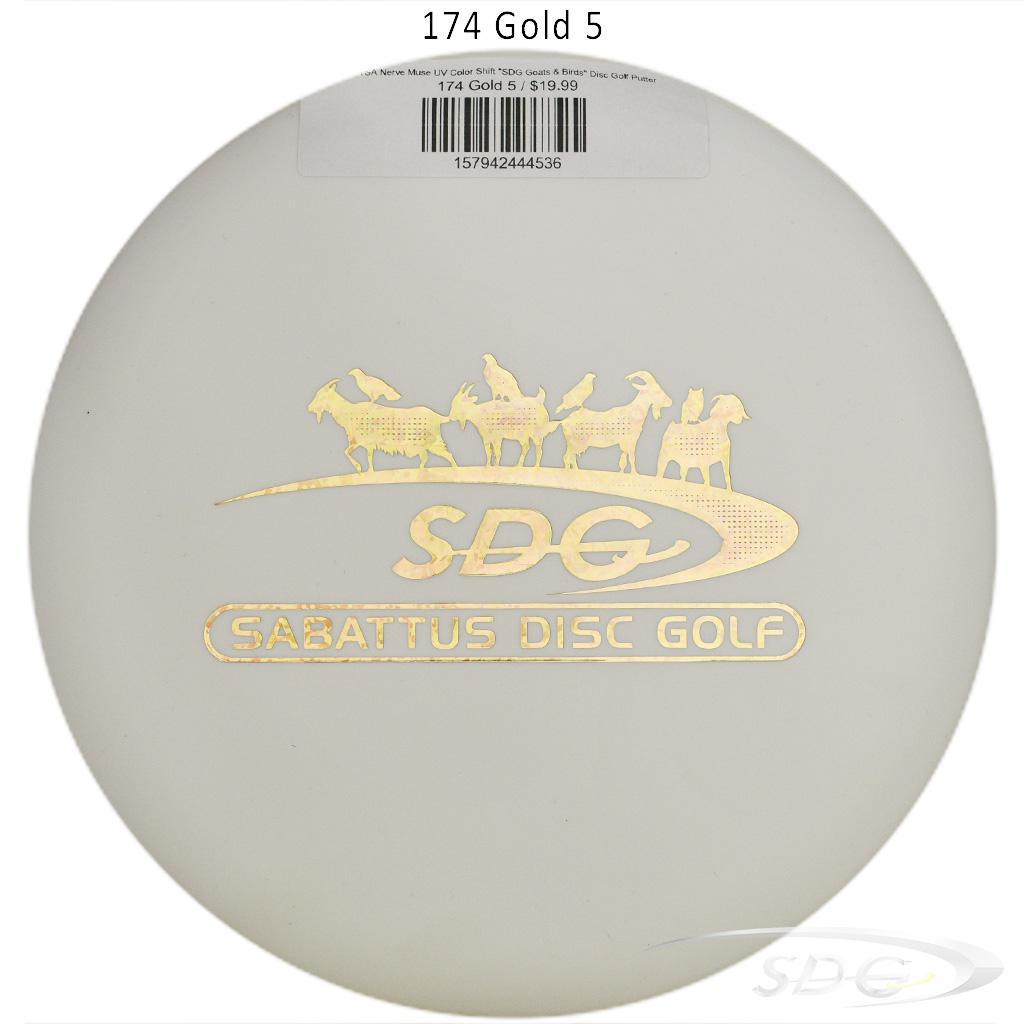 tsa-nerve-muse-uv-color-shift-sdg-goats-birds-disc-golf-putter 174 Gold 5 