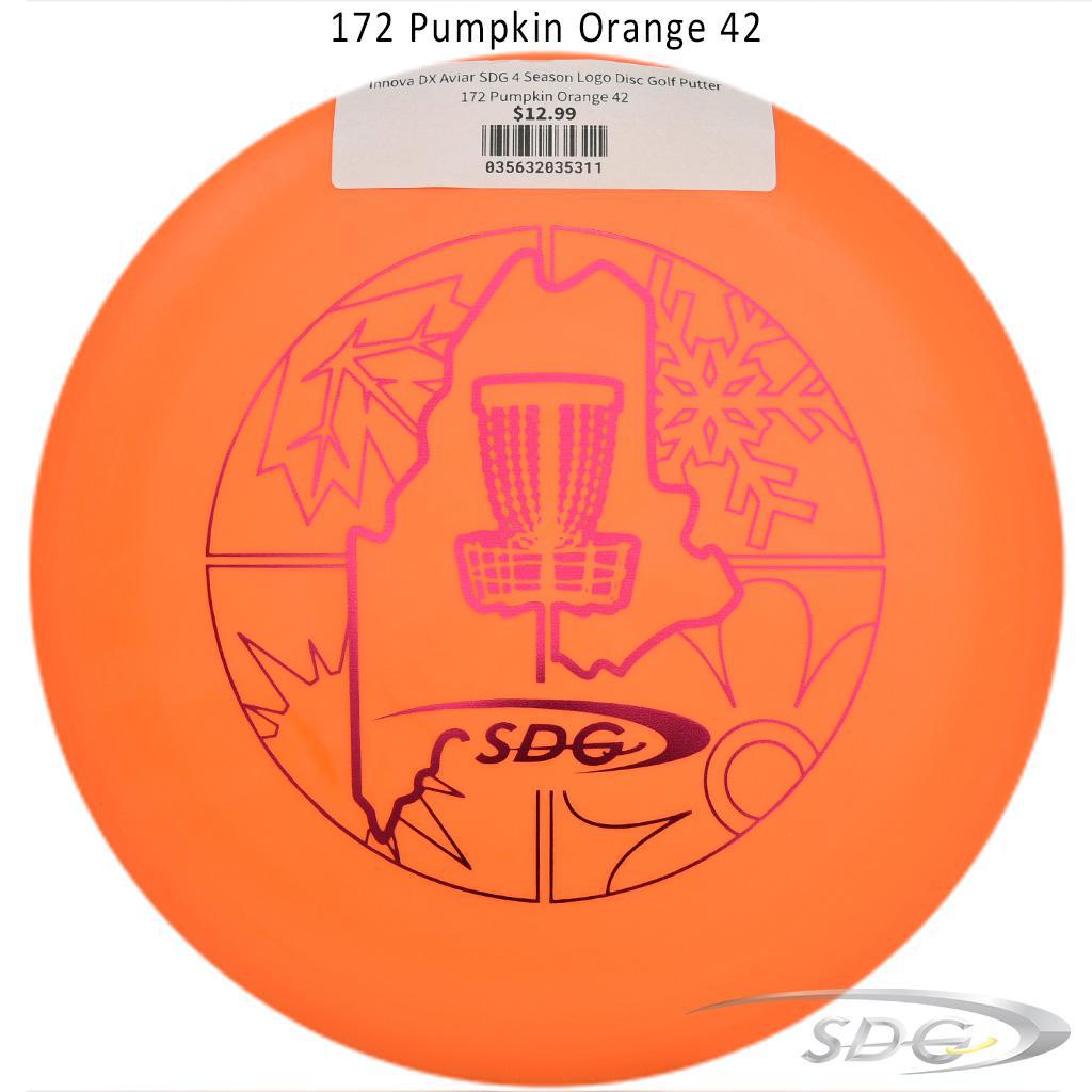 innova-dx-aviar-sdg-4-season-logo-disc-golf-putter 172 Pumpkin Orange 42 