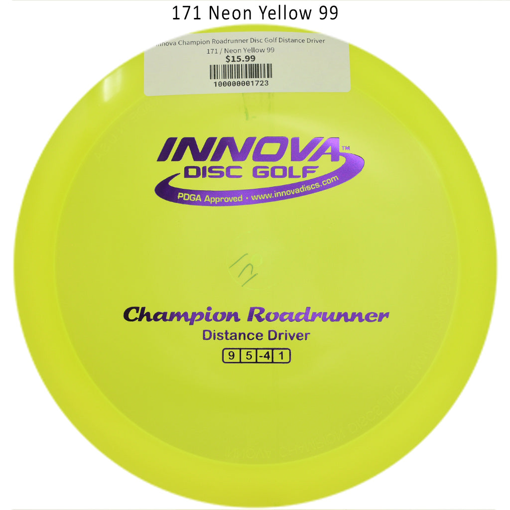 innova-champion-roadrunner-disc-golf-distance-driver 171 Neon Yellow 99