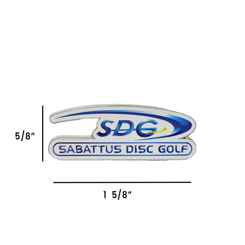 Sabattus Disc Golf Pins Disc Golf Accessories SDG Blue Swish Logo