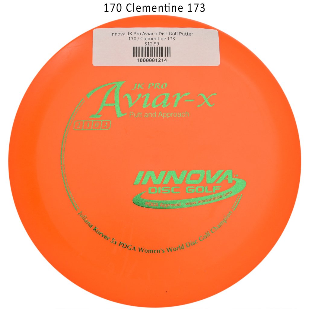 innova-jk-pro-aviar-x-disc-golf-putter 170 Clementine 173