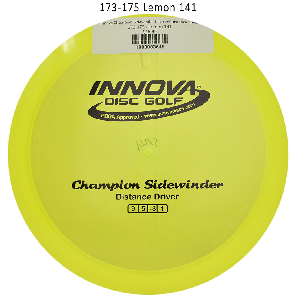 innova-champion-sidewinder-disc-golf-distance-driver 173-175 Lemon 141 