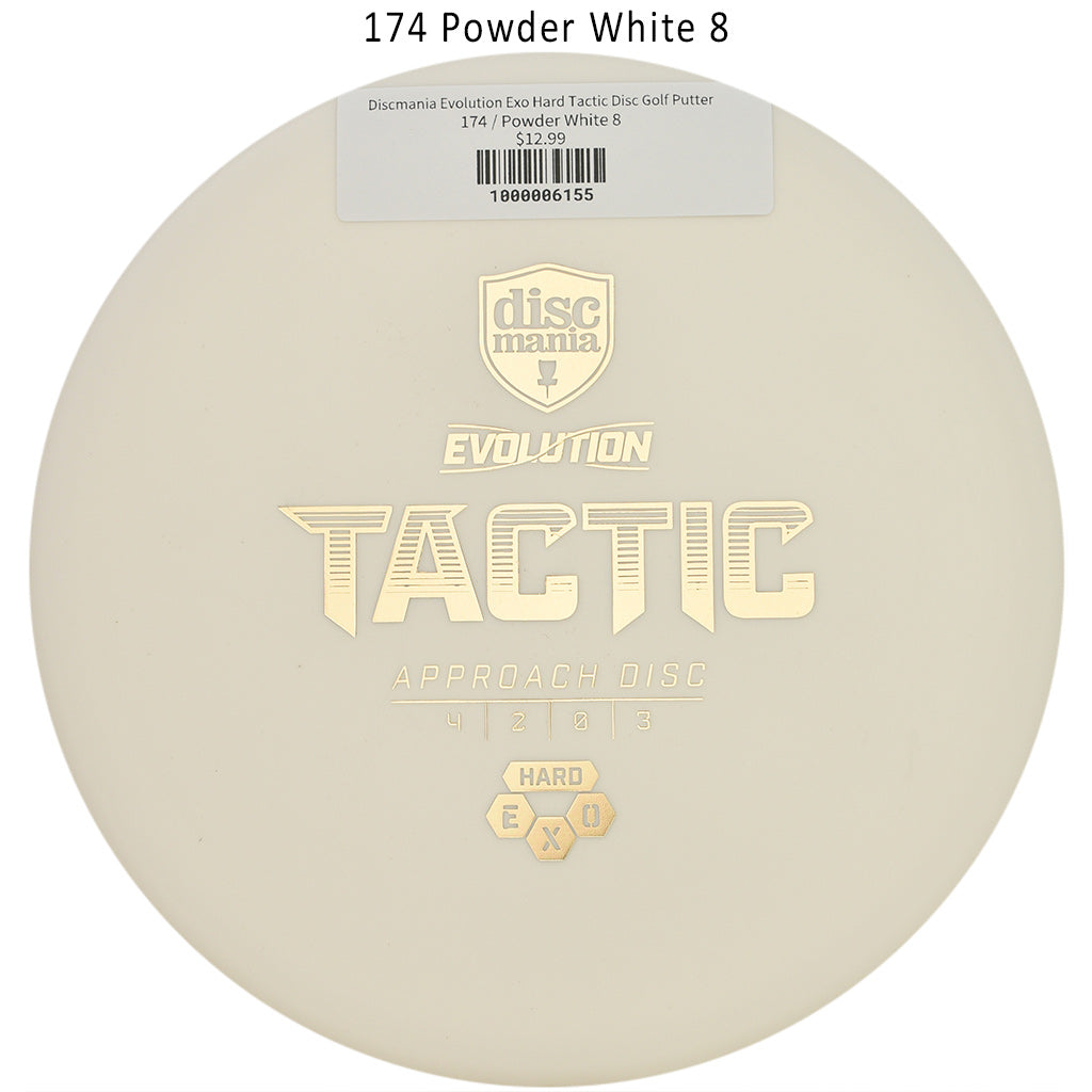 discmania-evolution-exo-hard-tactic-disc-golf-putter 174 Powder White 8