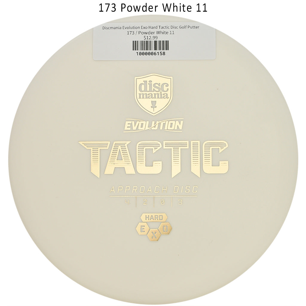 discmania-evolution-exo-hard-tactic-disc-golf-putter 173 Powder White 11