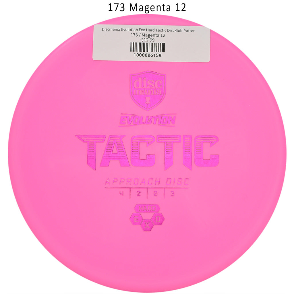 discmania-evolution-exo-hard-tactic-disc-golf-putter 173 Magenta 12