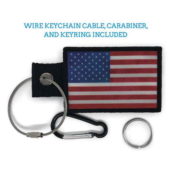 Pull Patch Velcro Bag Tag Disc Golf Accessories with  removeable american flag patch