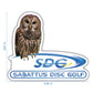 sabattus-disc-golf-cutout-sticker-disc-golf-accessories Owl-Blue 5.07"x6" 