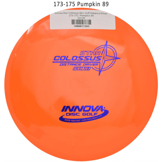 innova-star-colossus-disc-golf-distance-driver 173-175 Pumpkin 89
