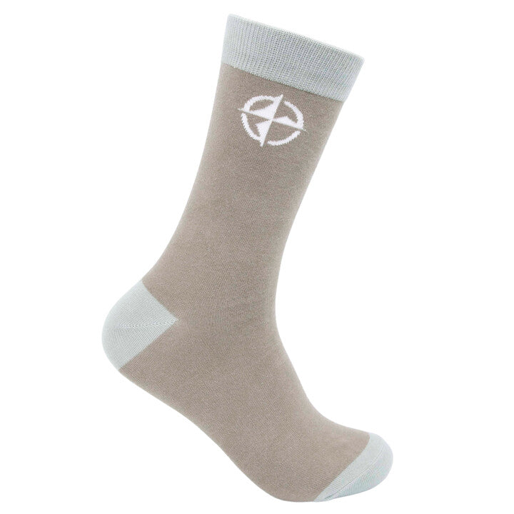 Innova Prime Star Socks in tan and white