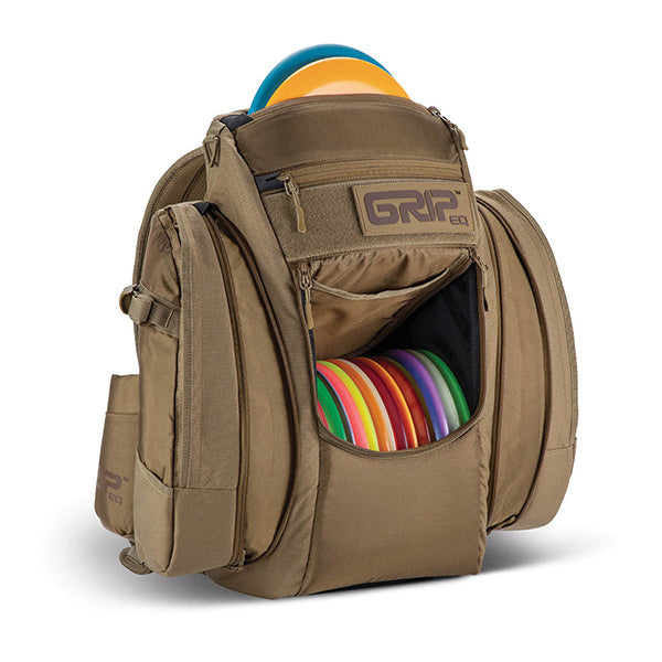 Disc Golf bag GripEQ (c) CX1 Compact Series in sand front view 