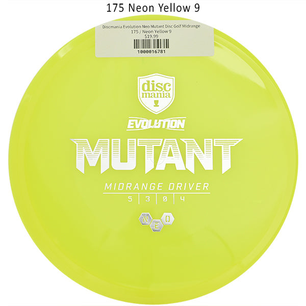 discmania-evolution-neo-mutant-disc-golf-midrange 175 Neon Yellow 9