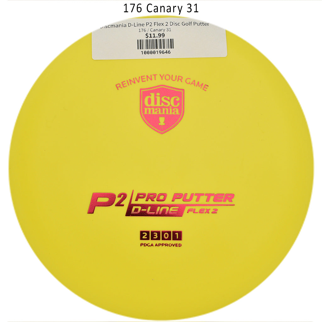 discmania-d-line-p2-flex-2-disc-golf-putter 176 Canary 31