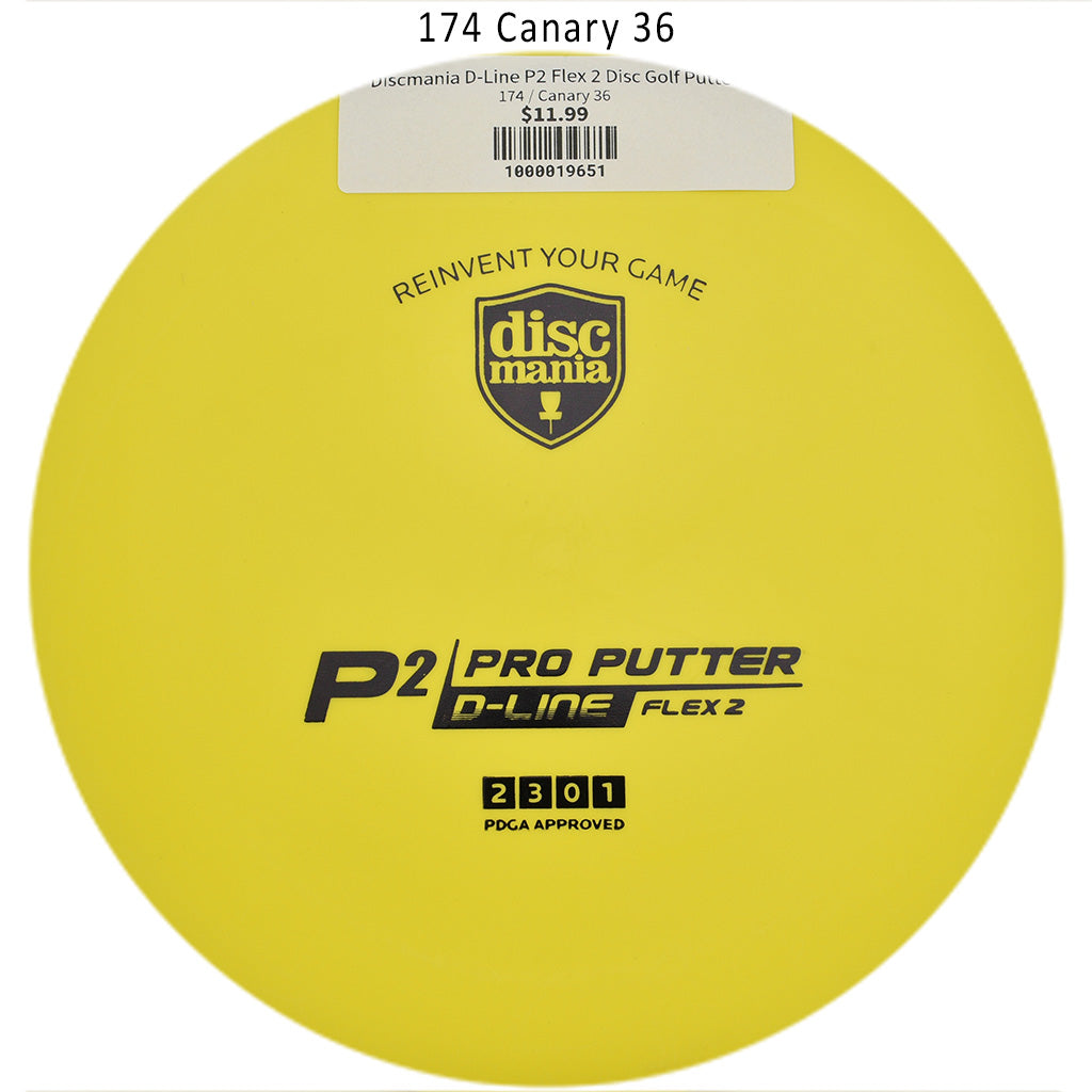 discmania-d-line-p2-flex-2-disc-golf-putter 174 Canary 36